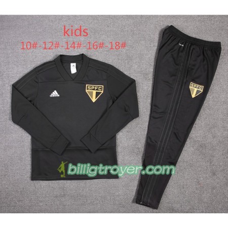 Sao Paulo Barn Trenings Collegegenser Set Svart 2018/19